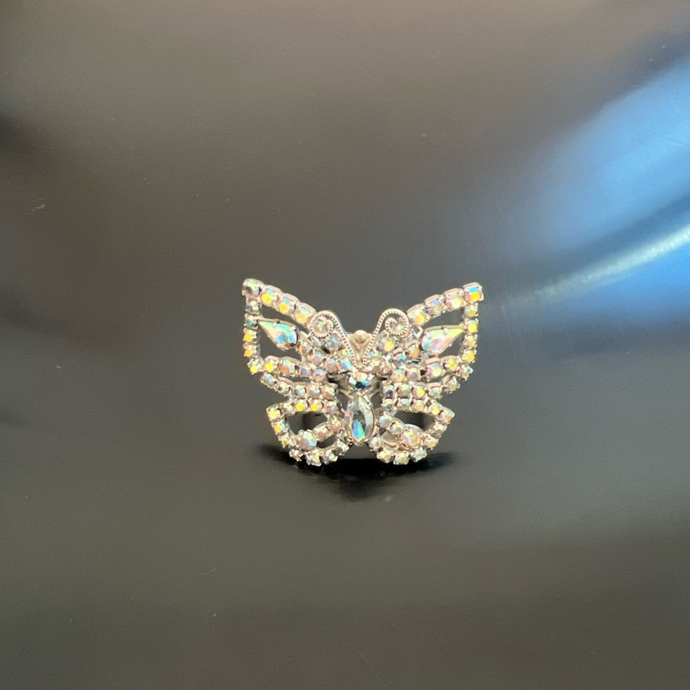 Nordstrom Elegant Crystal Butterfly Adjustable Ring